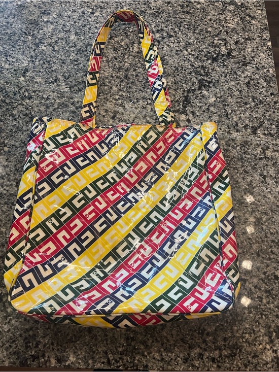 Harajuku Lovers Handbags - HARAJUKU Lovers Vinyl Multicolor Patterned Tote Bag - Designer Style